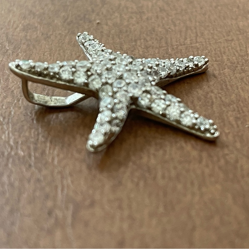 Sterling Silver 925 and crystal starfish pendant and drop earrings- boutique - Picture 11 of 16